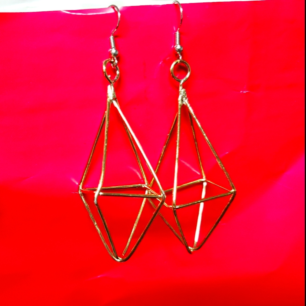 Cute Minimalist Diamond Geometric Earrings